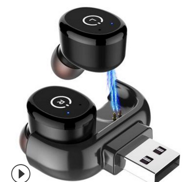new TWS wireless Bluetooth headset 5.0 magnetic tape charging bin Bluetooth headset IPX8 waterproof
